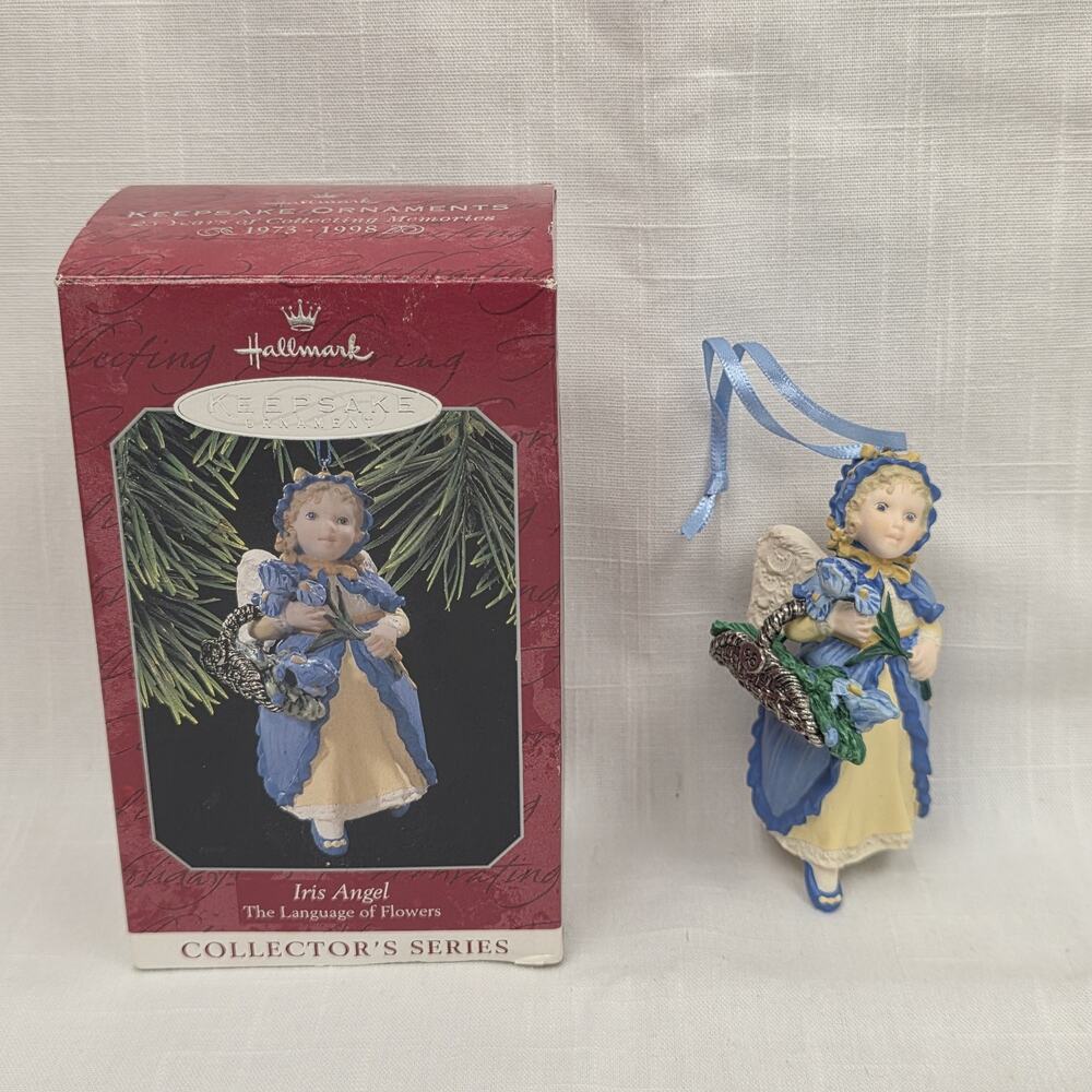 Hallmark Keepsake Ornament 1998 Iris Angel Language of Flowers Collector’s Serie